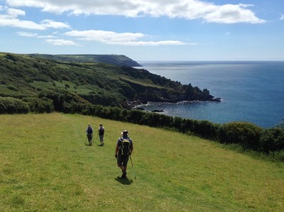 Joining Jane and Tony walking the Cornish Coast;  today's leg was from Caerhays to Gorran Haven.
