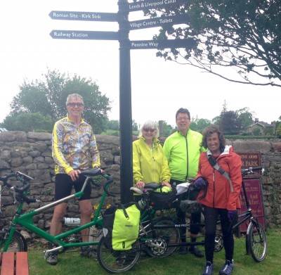 After a nice lunch at the Mason's Arms, Gargrave, with fellow Bike Friday tandem owners, Ron and Fatim, from Vancouver.