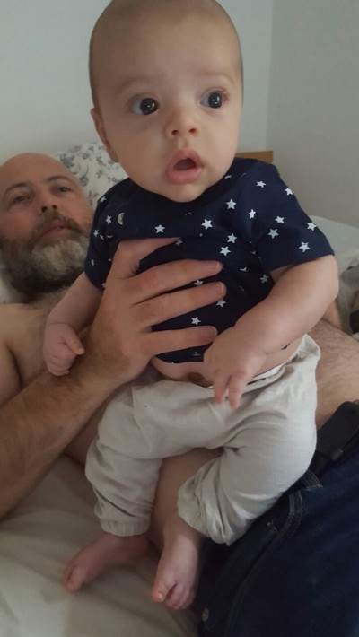 Watching a TV program on computer hacking with Dad.  "They did that...??!!"