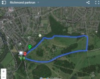 The Richmond Park 5km Parkrun course.